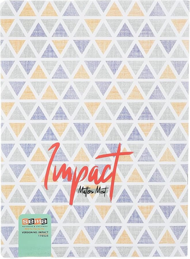 Sema Impact 40-Sheet Notebook: Stylish Ruled Design, 29.5x20.8 cm, Perfect for School in Multicolor